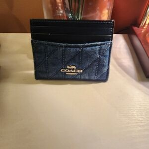 Coach Demin Leather Card Holder